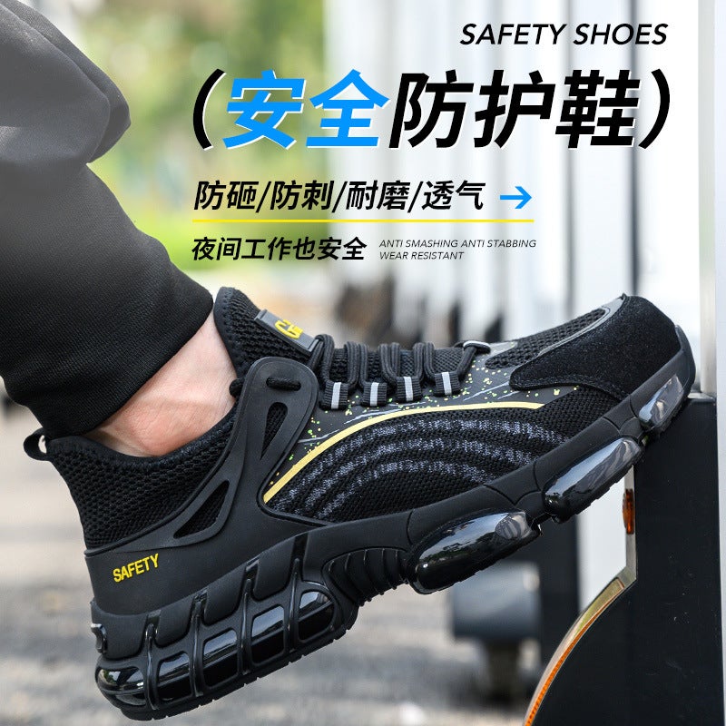 Labor Protection, Anti-Smash, Anti-Puncture, Steel Toe-Toe Work Shoes, Safety Protection, Wear-Resistant, Lightweight Four-Season Shoes - Image 3